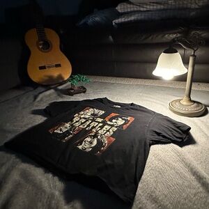 Beetles Graphic Tee (Large Shirt cropped into a medium-small size)